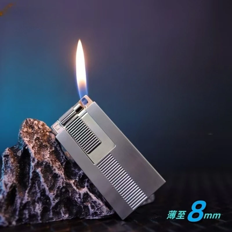 

Тонкая карманная газовая карта слайд-картой, изысканный дизайн, наполненная удивительной зажигалкой, уникальный крутой металлический подарок для мужчин