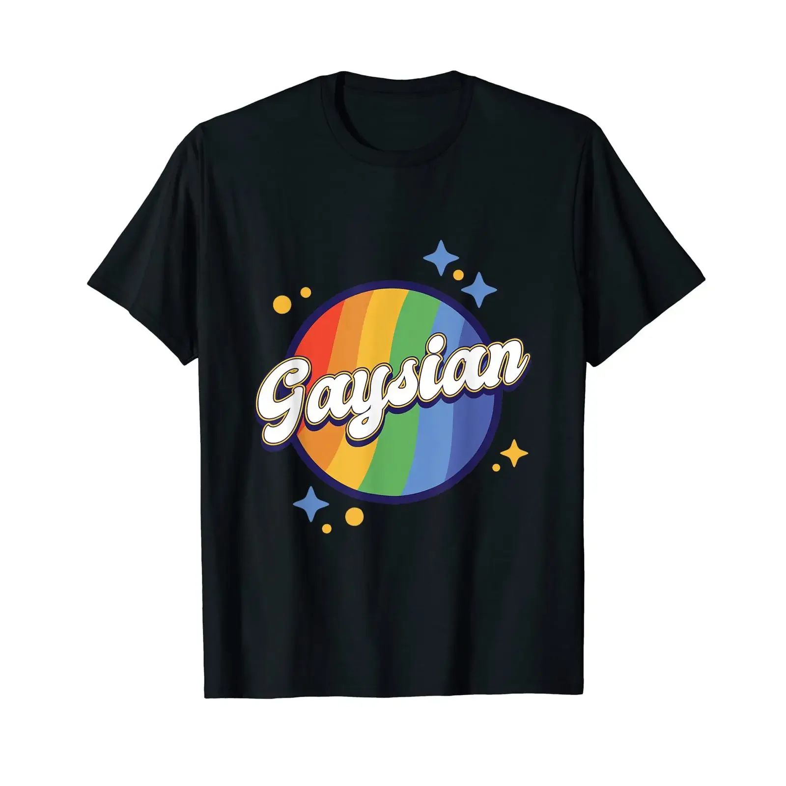 Schwuler Asiatischer Pride Club T-Shirt im Vintage-Stil, gewaschen, dehnbar, weiches Oberteil für den Alltag, grafisch, bequem, leicht.