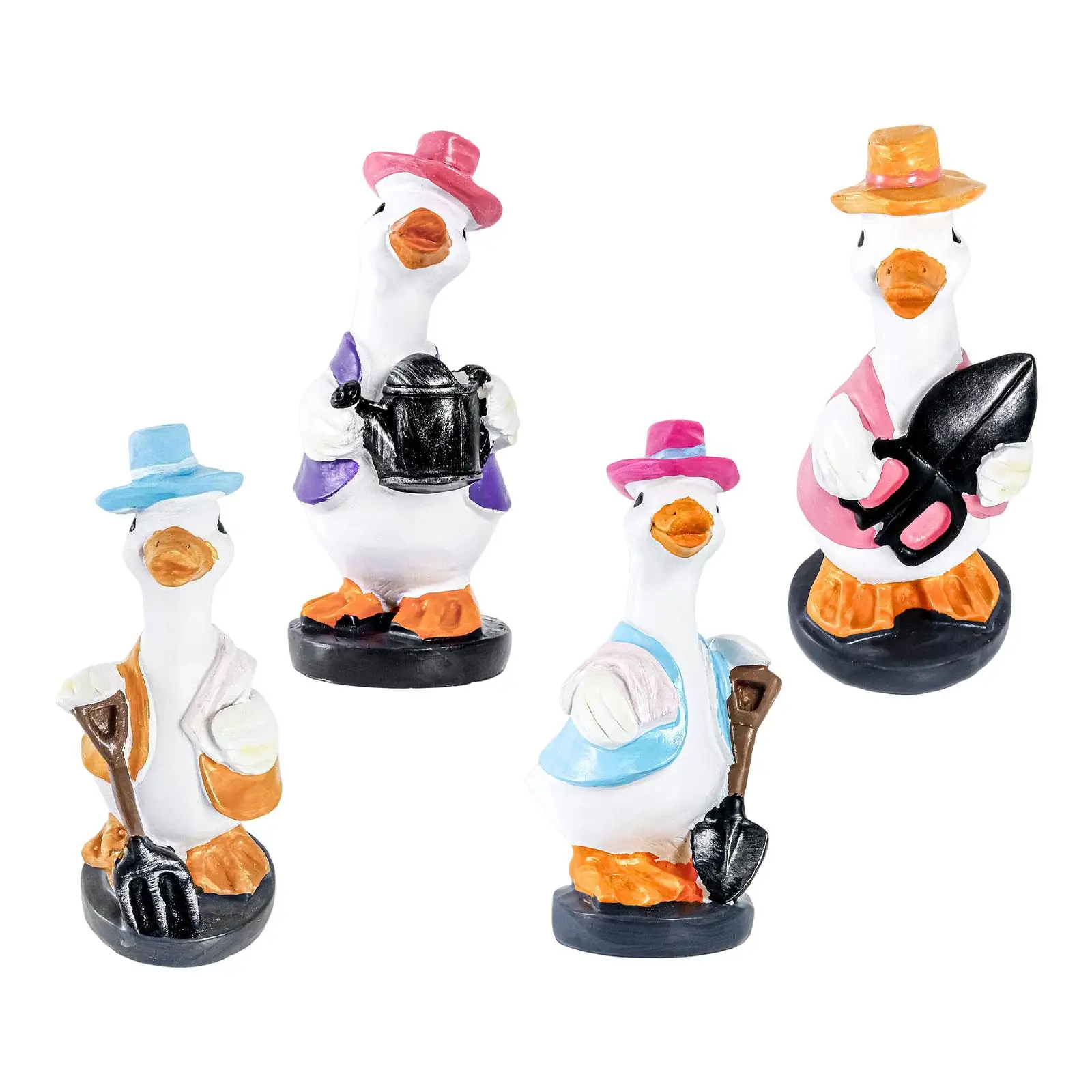 

Duck Statue Cartoon Housewarming Gift Lawn Ornament Garden Statue Garden Decor Animal Sculpture for Lawn Yard Office Porch Home