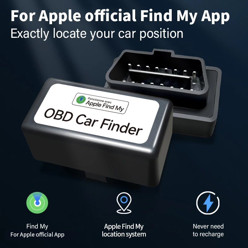 Mini Car OBD GPS Locator Works With Apple Find My APP Quick Installation Smart Tracker Anti-lost Device Finder Global Position