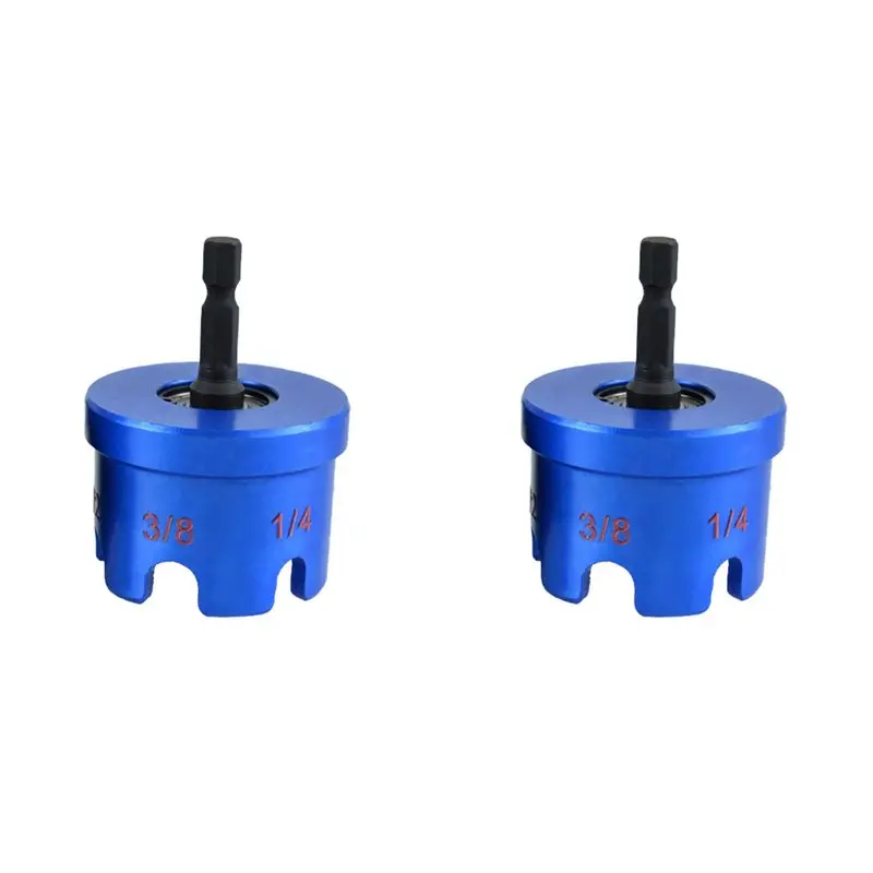 AA51 2X Nut Zipper Drill Attachment - Hex-Shank For Impact Drills,Fits 1/4 Inch,3/8 Inch,1/2 Inch Threaded Rods, Blue
