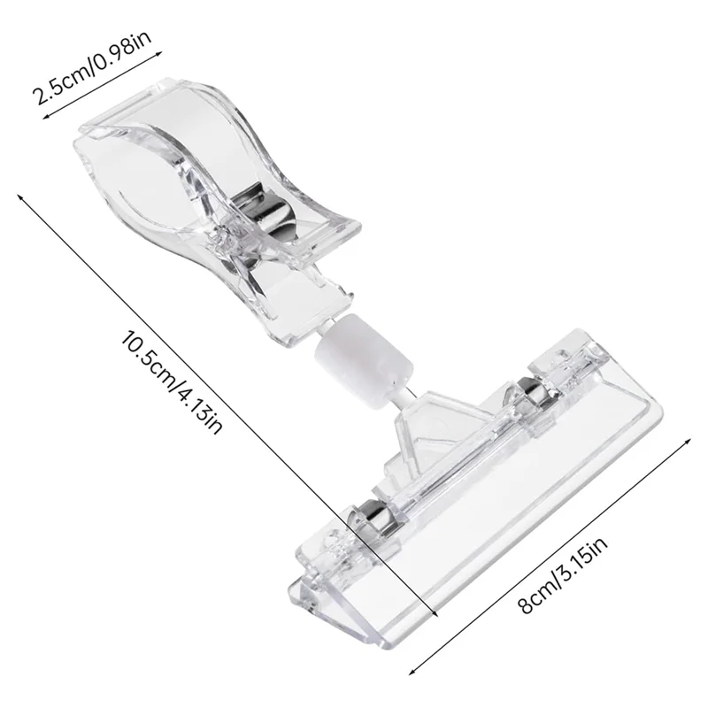 30PCS Clear Sign Clips For Display, Sign Holder Clips For Retail, Plastic Price Sign Clamps Label Tag Acrylic Clips