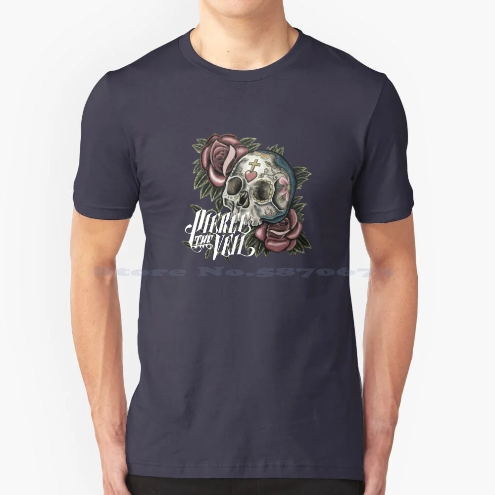 White Pierce Of The Skull Veil Art T Shirt 100% Cotton Tee Pierce The Veil Logo Pierce The Veil Band Pierce The Veil Music