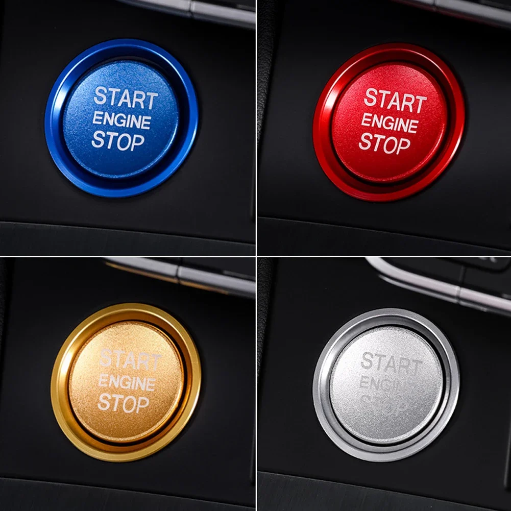 For Audi A4 A5 B9 B8 BT A7 C7 4GB Q5 8R Auto Engine Start Stop Push Button Cover Ignition Ring Decoration Car Accessories