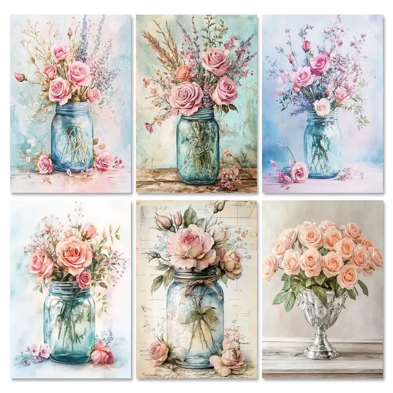 

RUOPOTY Flowers Diy Painting By Numbers For Adults Frame Kits Acrylic Paint On Canvas Picture By Numbers Home Wall Decors Diy Gi