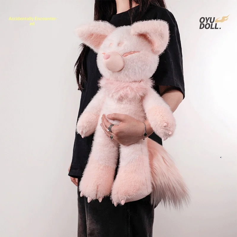 

Pink Nine-Tailed Fox Plush Toy - Encounter Mythical Creature Romantic and Dreamy Valentine's Birthday Gift for Her Girlfriend