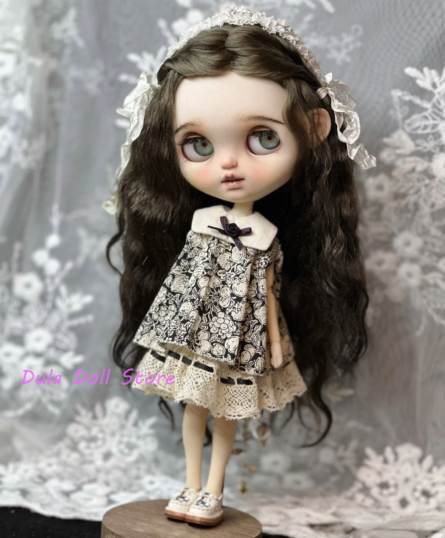

Dula Doll Clothes Dress Lilac lace dress Blythe ob24 ob22 Azone Licca ICY JerryB 1/6 Doll Accessories