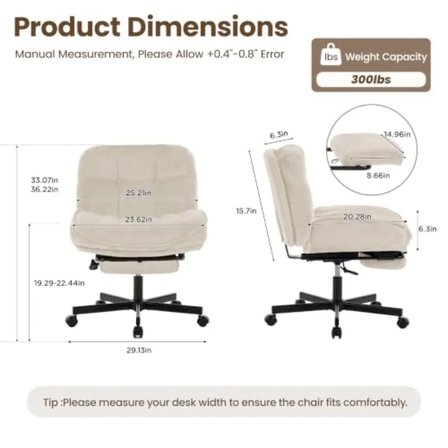 Low Back Criss Cross Office Chair with Feet Rest for home office use, mesh back and fabric seat, black, breathable and ergonomi