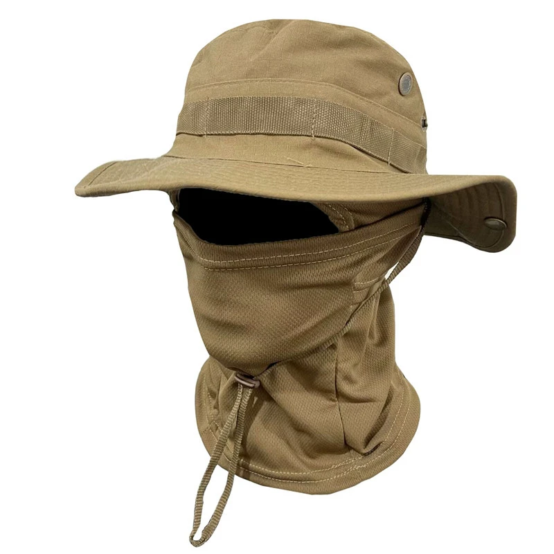 التمويه واسعة الحواف قبعة بالاكلافا مجموعة الرجال في الهواء الطلق ظلة Boonie قبعة طوي صياد قبعة الصيد الشمس حماية قبعة