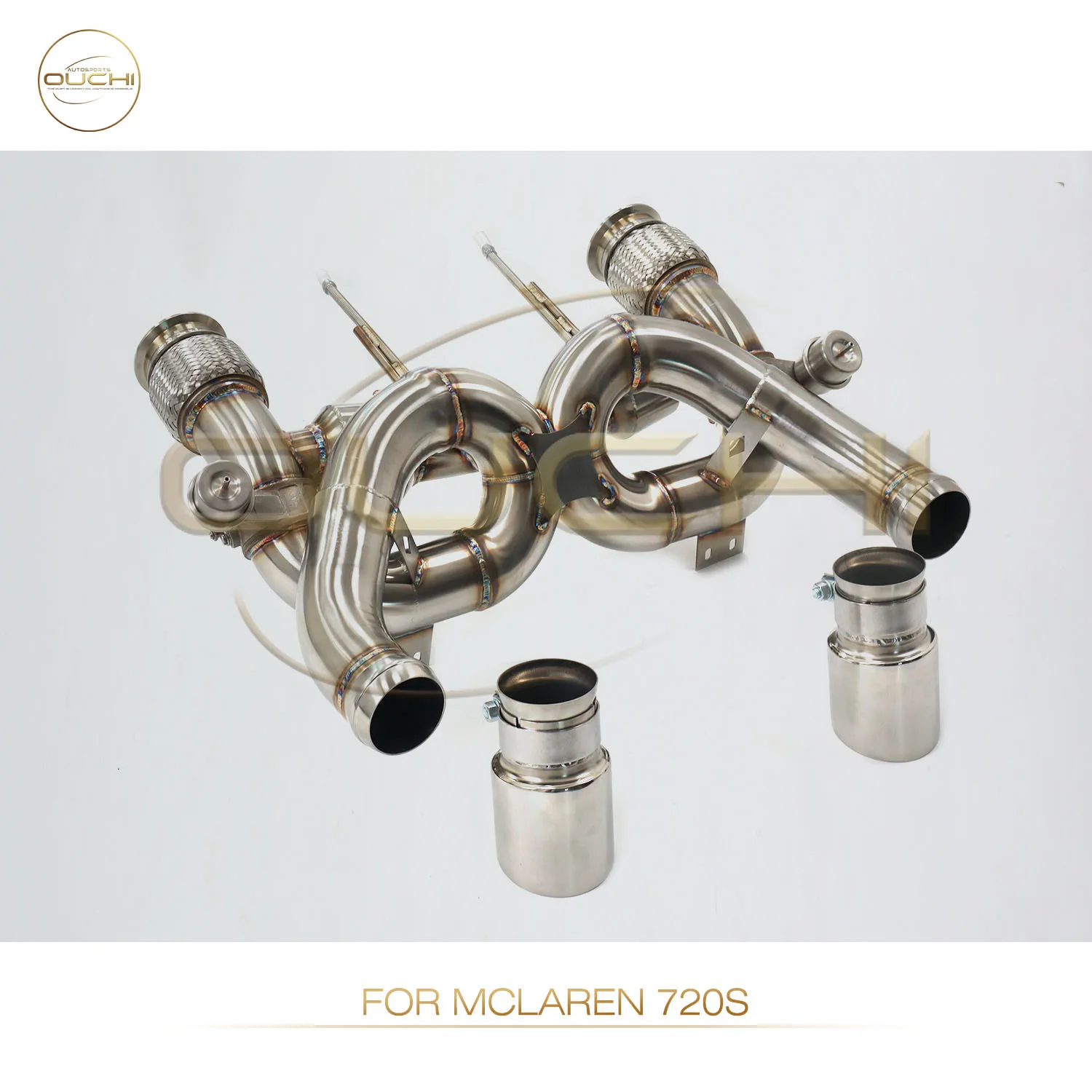 

OUCHI Factory Direct Sales SS304 Catback for McLaren 720S X-Pipe Style Exhaust Parts With Pneumatic Valve Tips