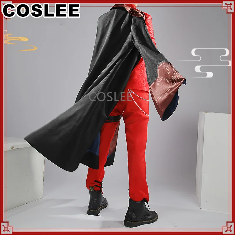 COSLEE Vtuber Nijisanji ROF-MAO Fuwa Minato Cosplay Costume Four Gods Theme New Clothes Handsome Uniform Suit Long Coat  Outfit