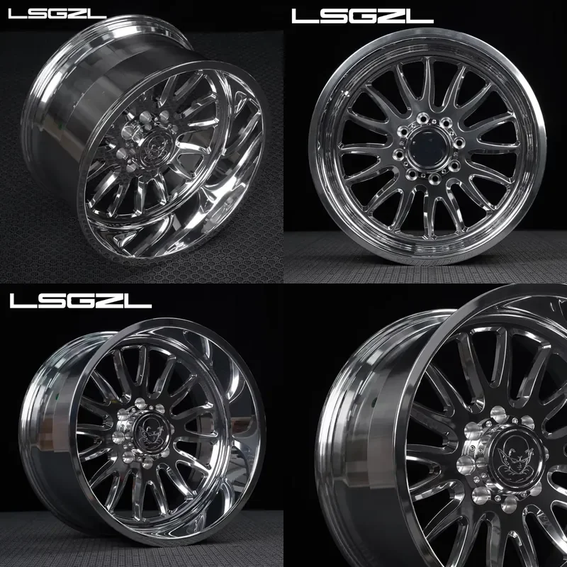 i New Forged Aluminum Alloy Deep Dish Truck Rims Dually Wide Wheels for GMC Silverado 22-30 Inch 8X6.5 8x210 10x285.75 40mm