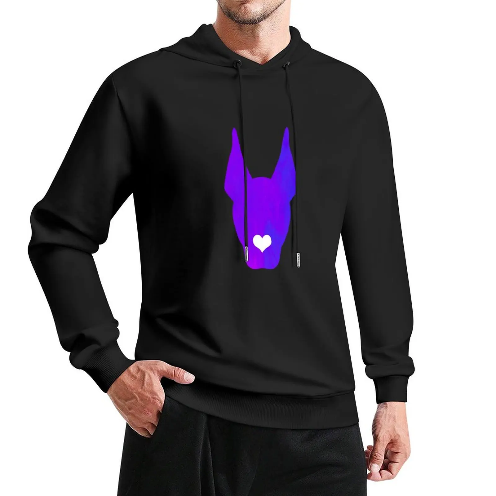 

funny doberman pinscher heart dog watercolor Pullover Hoodie men's autumn clothes graphic t shirts men autumn hoodie