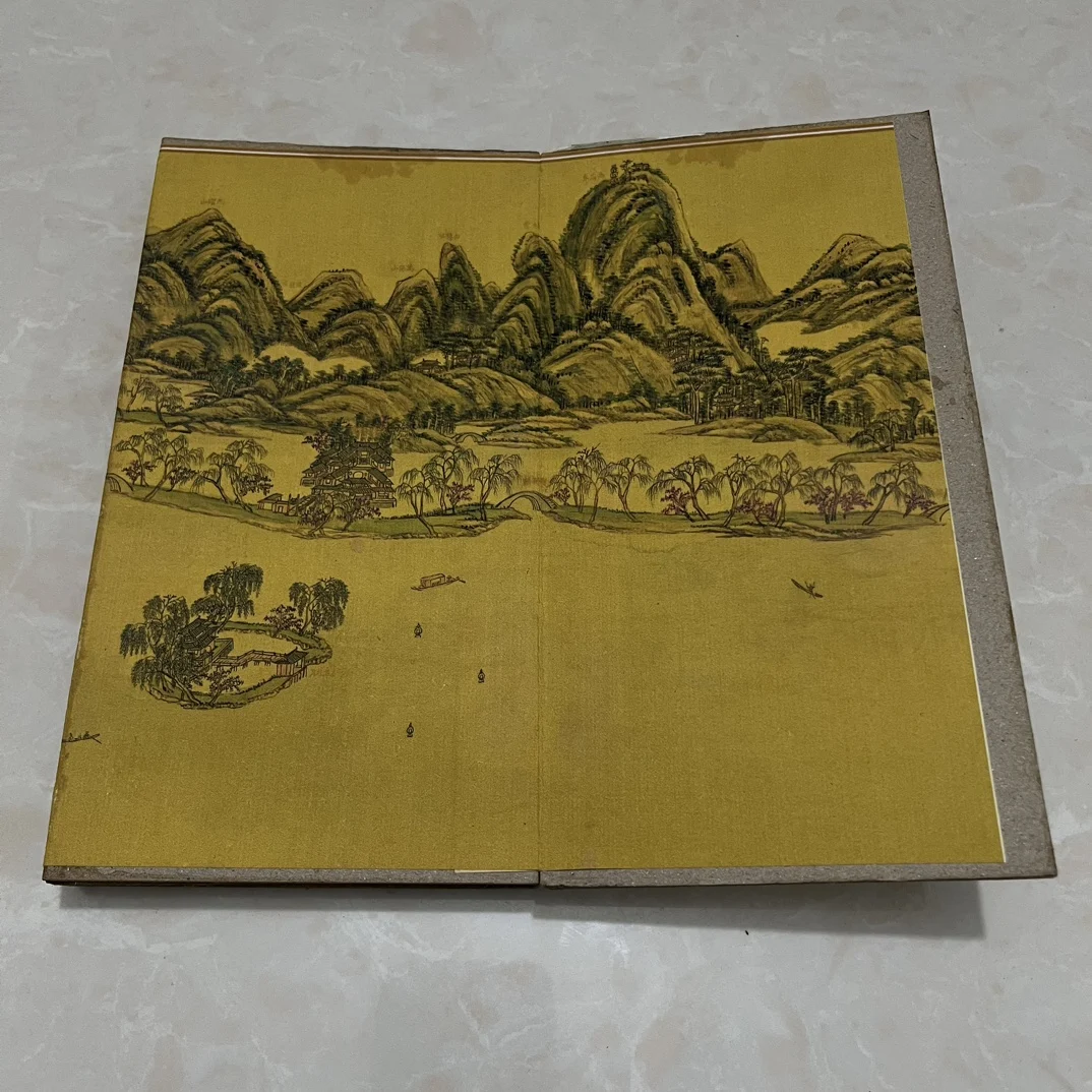 China Xuan Paper Album Wang Yuanqi West Lake Ten Scenery Picture Album Screen Collection