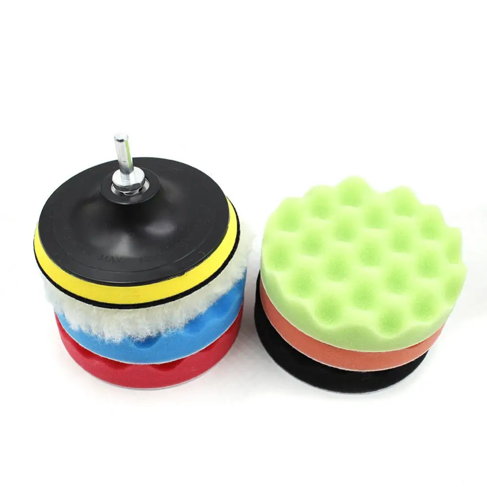 Inch Car Polishing Kit Polish Pad Car Polish Buffing Pad Abrasive Disc Sponge Foam Pads Polisher For Headlight Refurbish