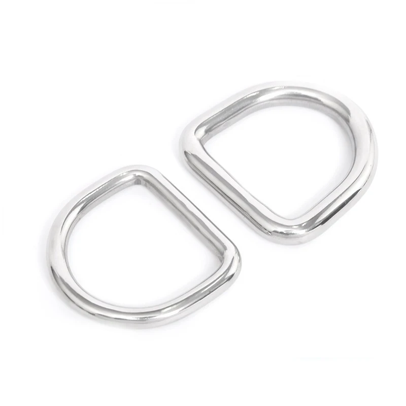 2/5/10Pcs 304# Stainless Steel D Ring Bag Strap Buckle Dog Collar Loop Clasp Webbing Backpack Belt Hook Buckles DIY Accessories