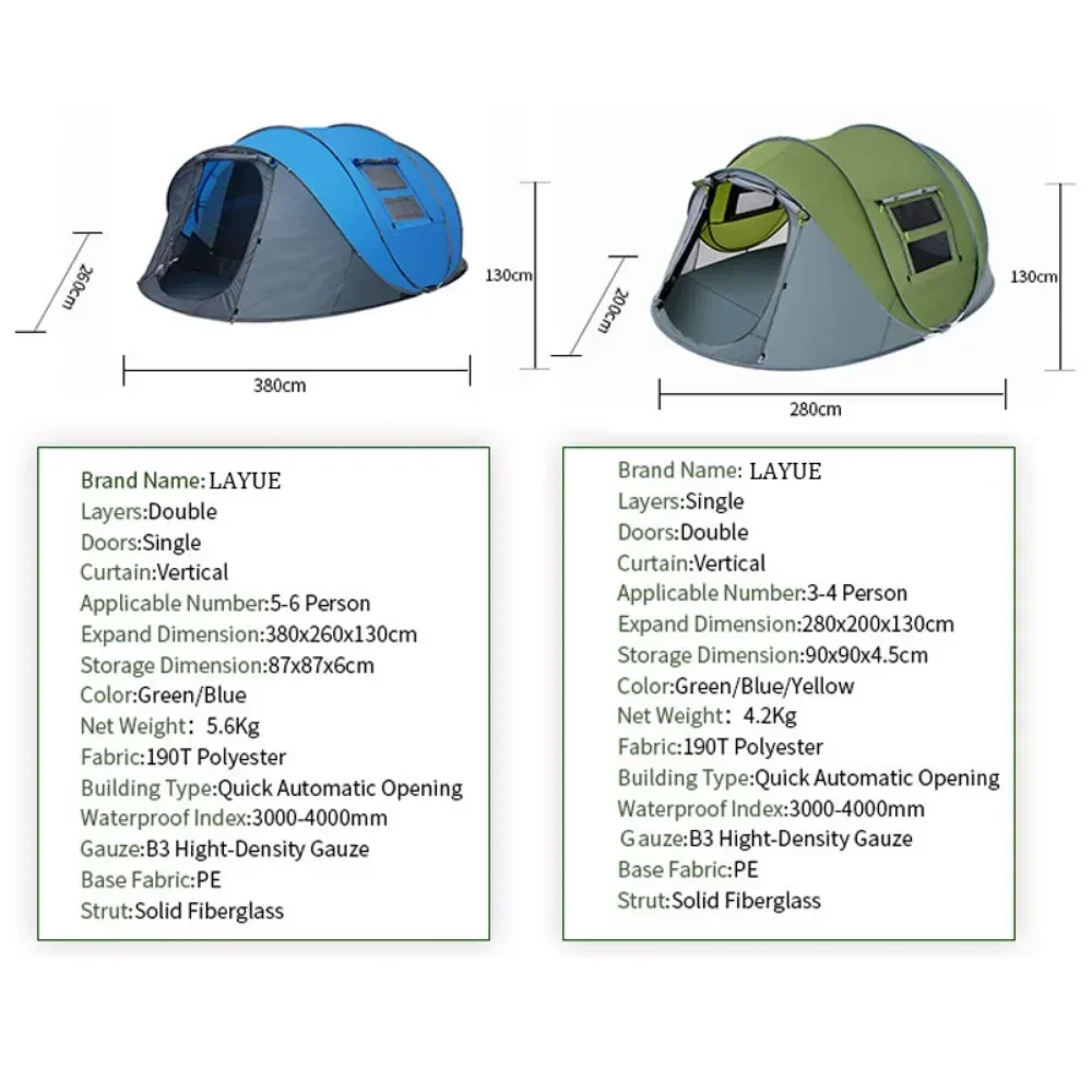 Bild 7: TechHPCamping Outdoor Strandzelt Sonnenschutz Regenschutz Wasserdichtes Schutzzelt Ultraleichtes Bergsteiger-Glamping Luxus-Zelt