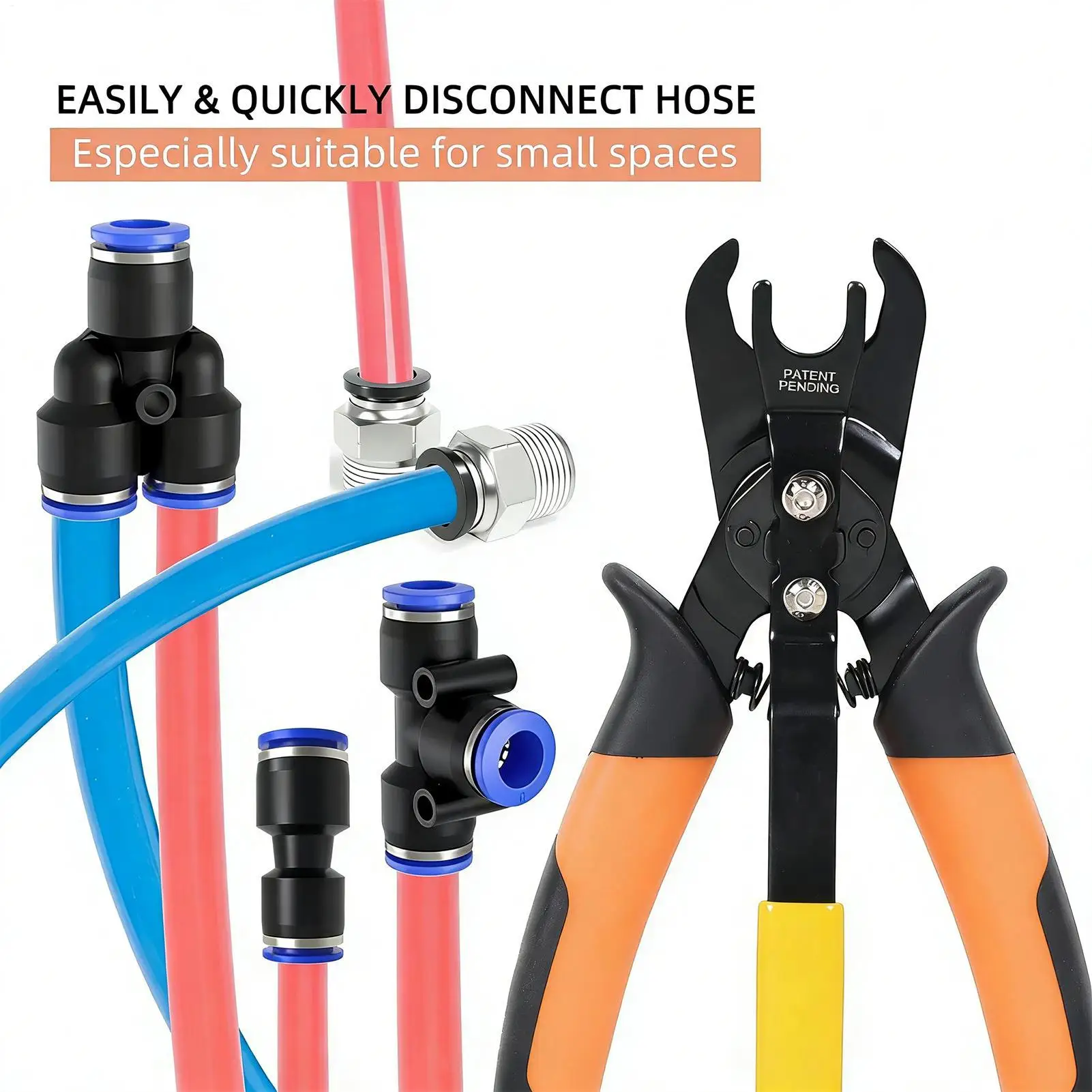 Pneumatic Disconnect Tool Disconnect Pliers Set Push-to-connect Pneumatic Fittings Removal Tool for Mechanics Tools Workshop