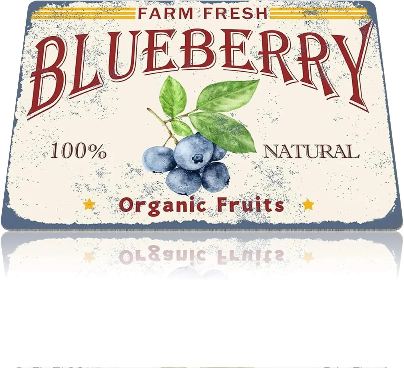 Farm Fresh Blueberry Metal Signs Fruit Farmhouse Decor Retro Tin Poster Plaque Wall Decoration Country Kitchen 8x12 Inches sign