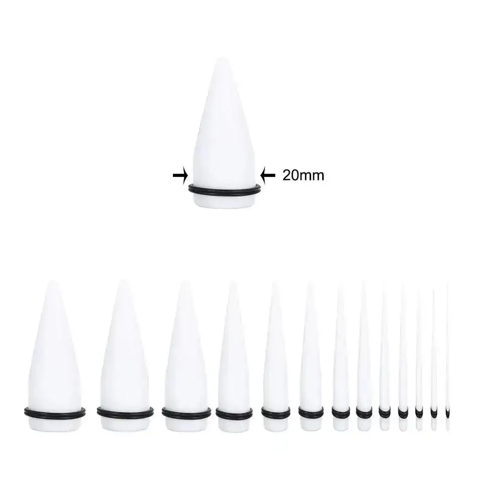 2 قطعة/الوحدة الاكريليك القرط تفتق اللحم نفق الأذن خواتم ثقب نقالة المتوسع تمتد المكونات مجوهرات للجسم 1.6 مللي متر-20 مللي متر