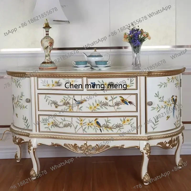 

K182zHChampagne door cabinet, semicircle decoration, bedroom TV, side cabinet