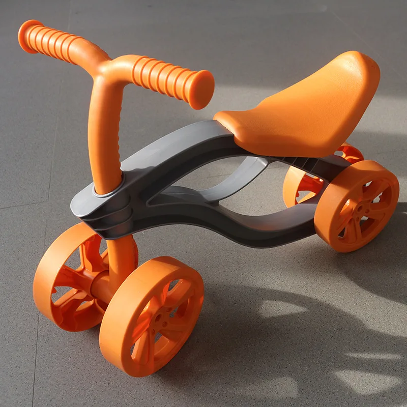 Four-Wheels Scooter 1-3 Years Old Kids Balance Bike Walker Infant Scooter No Pedal Bicycle For Kids Outdoor Ride On Toys Cars