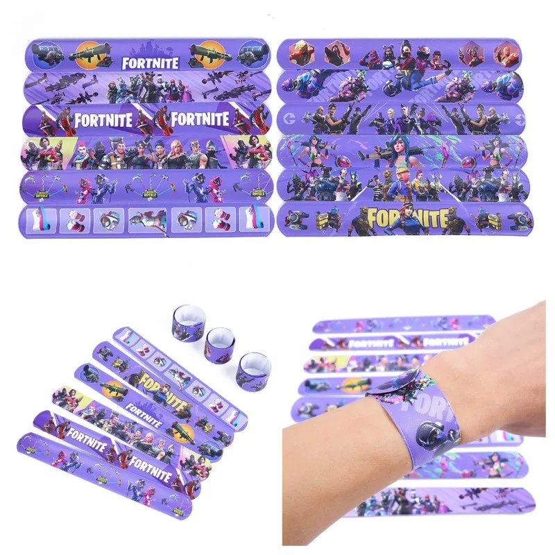 12pcs Fortnite Cartoon Children Bracelet Anime Characters Boys Girls Bracelet Toys Children Christmas Gifts