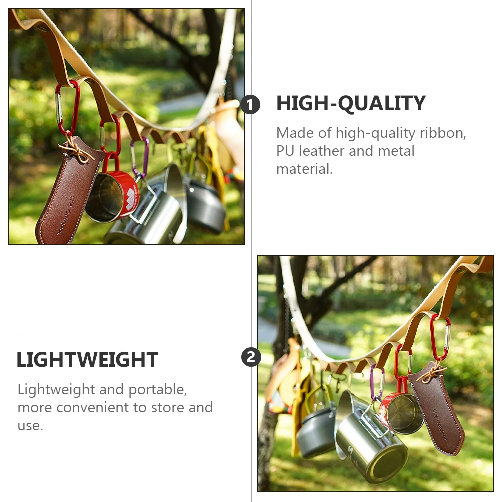 

Camping Lanyard Hooks Set Portable Outdoor Activities Clothesline Hanging Storage Rope Ideal Backpacks Umbrellas