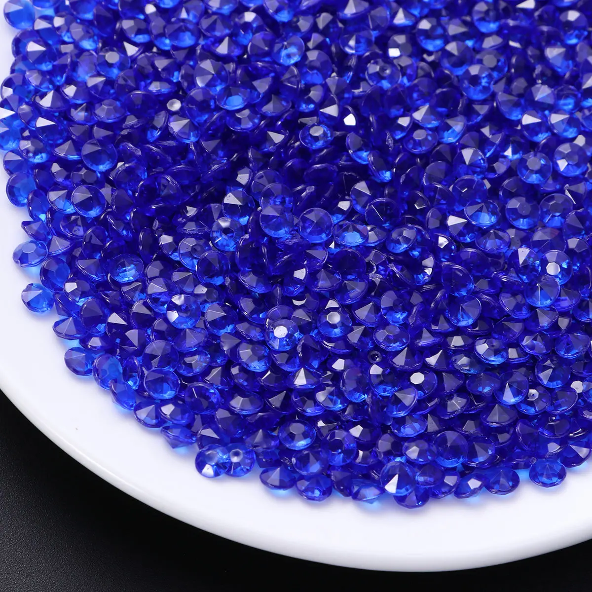 

1000Pcs 3mm Acrylic Rhinestones Shiny Craft Accessories for Nail Tip Cloth Phone Case Photo Album Decoration Dark Blue