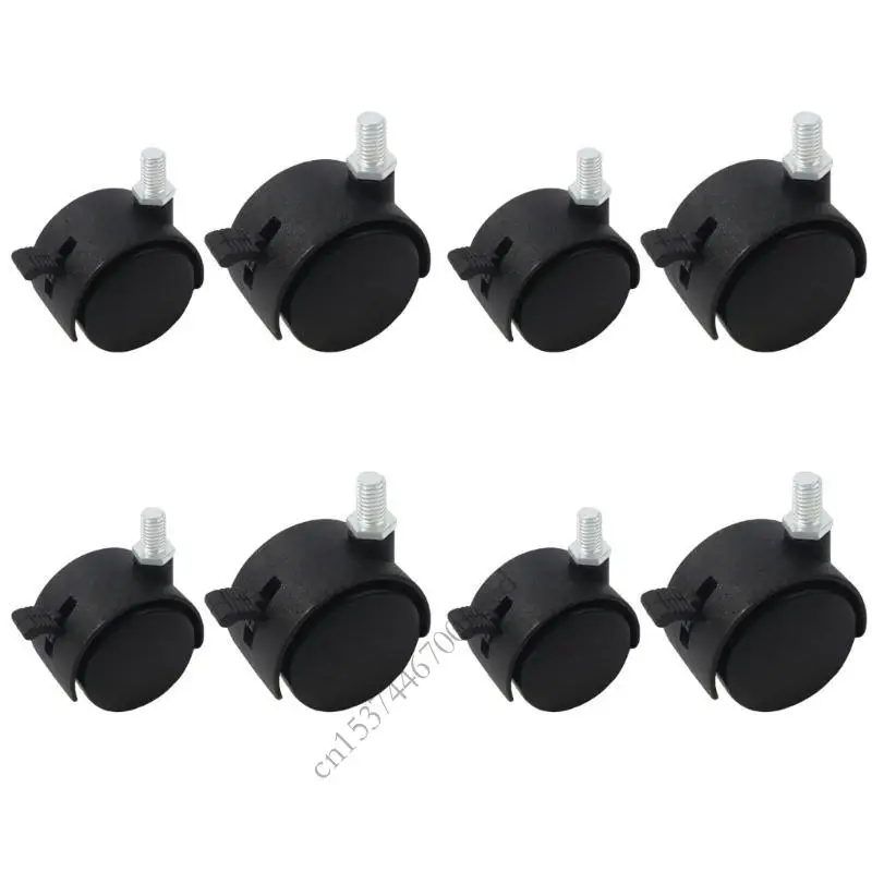 

4pcs Quiet Casters with Brakes Quiet Casters for Furniture & Hard Floors P9YB