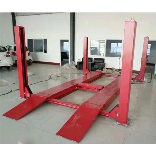 Best Quality Hydraulic Wheel Alignment Four Post Car Lift with 4000kg Capacity and CE Certification 4 Post Car Lift Machine