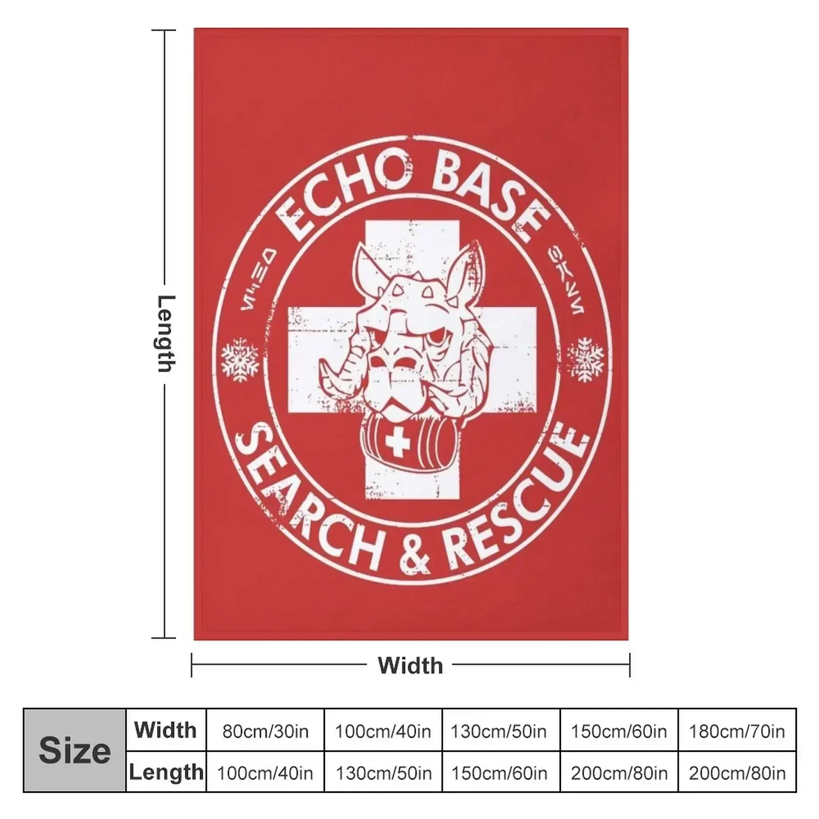 Echo Base Search & Rescue T-Shirt Throw Blanket Furry Baby Shaggy manga Soft Big Multi-Purpose Blankets
