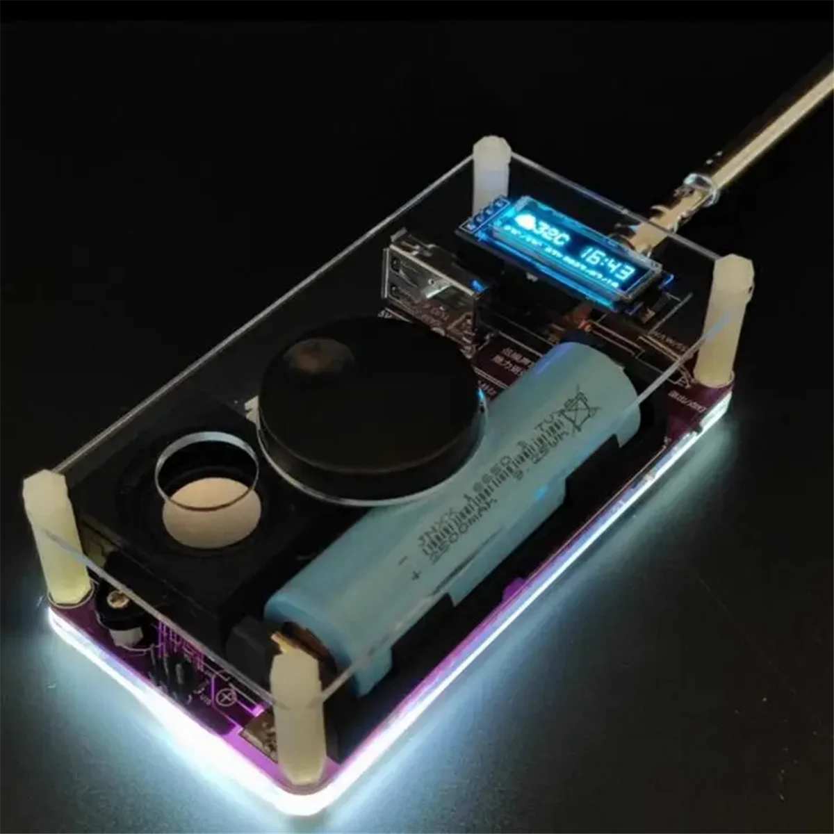 A49T Assembled 150K-30MHz FM SW MW LW SSB(USB LSB) SSB Full Band Radio High Sensitivity Intelligent Radio with Battery(B)