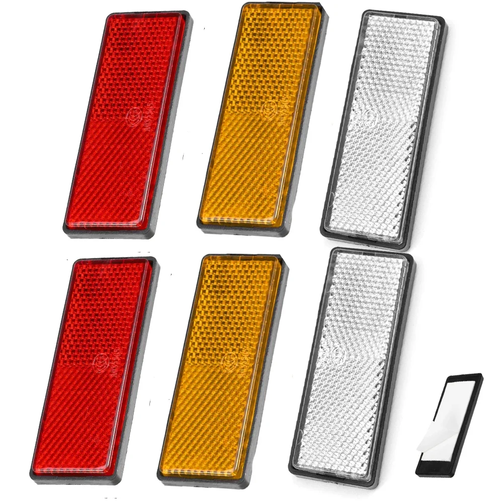 AliExpress NONE 2x Self Adhesive Reflector Rectangular Safety Mark Signal Strip Rear Position Reflective Bicycle Caravan Fence Trailer Gate Post