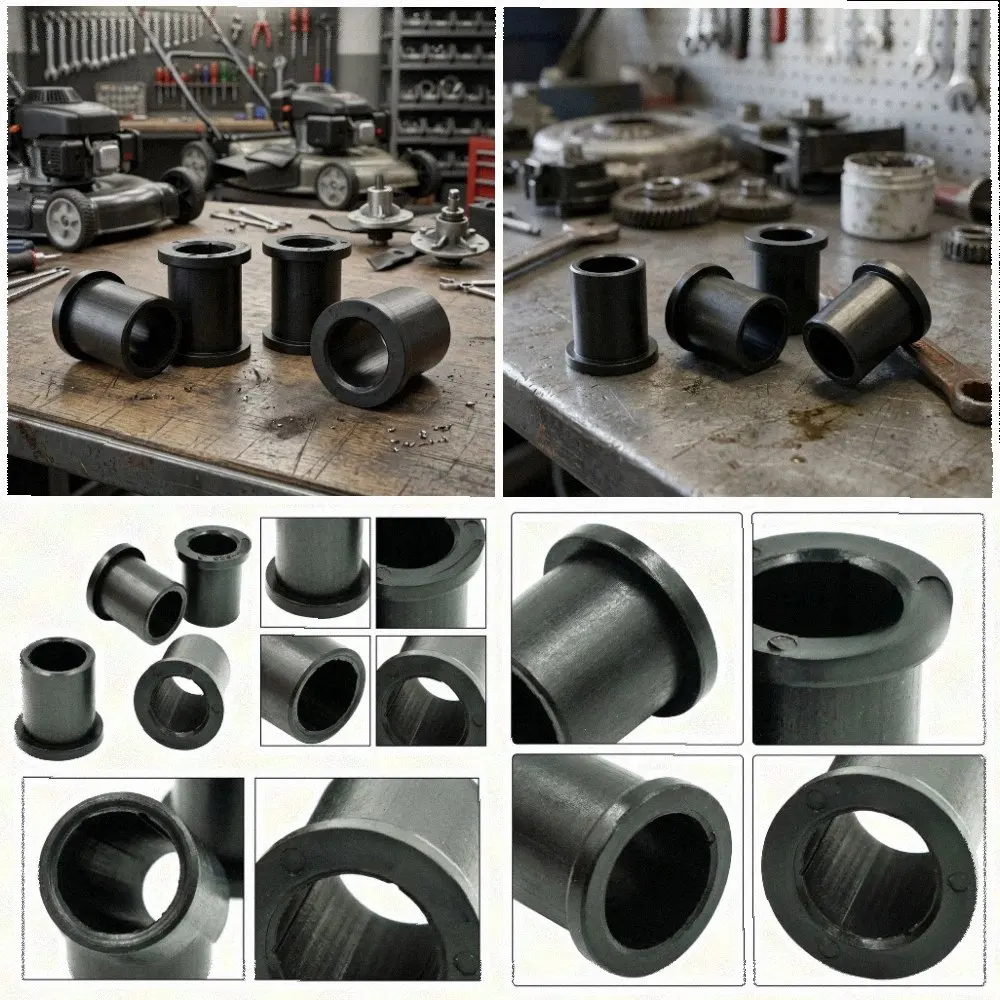 Replacement Flanged Nylon Wheel Bushings 4-Pack for Cadet and For Troy Walk Behind Mowers Fits OEM 7410516A 7410516B 9410516
