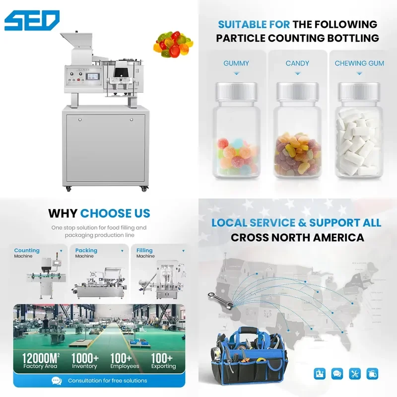 Recycling Machine 2026 Electronic Semi Automatic Tablet Gummy Bear Candy Counting and Filling Machine