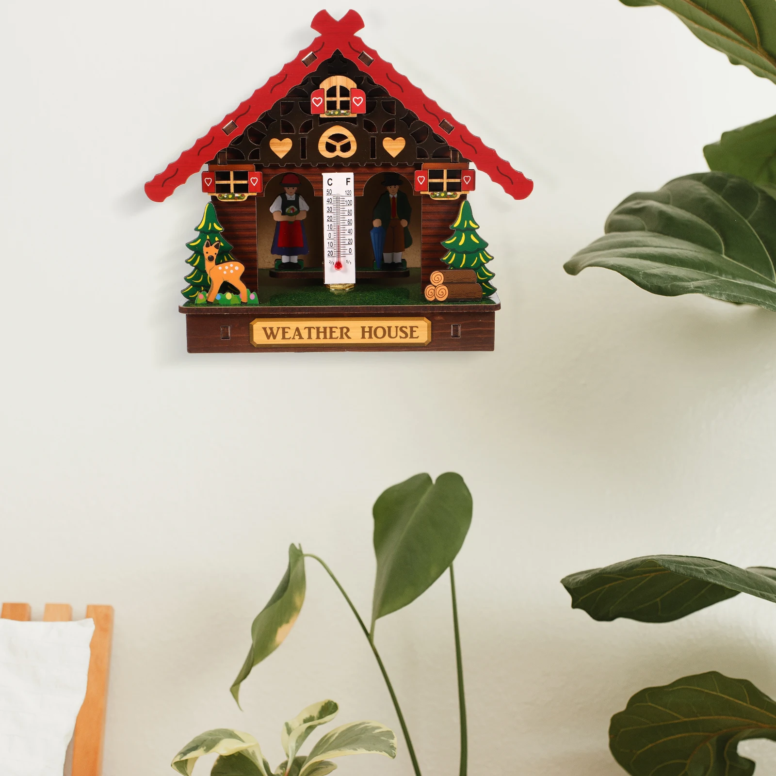 

Barometer House Hygrometer Outdoor Analog Thermometer Household Home Indoor Wall for Wooden Weather Station Gauge