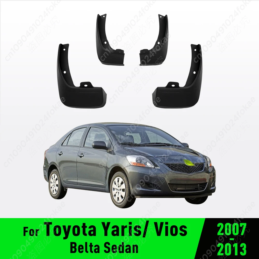 For Toyota Yaris Sedan Vios Limo Belta 2007 2008 2009 2010 2011 2012 2013 Fender Mudguard Mud Flaps Guard Splash Flap Mudguards