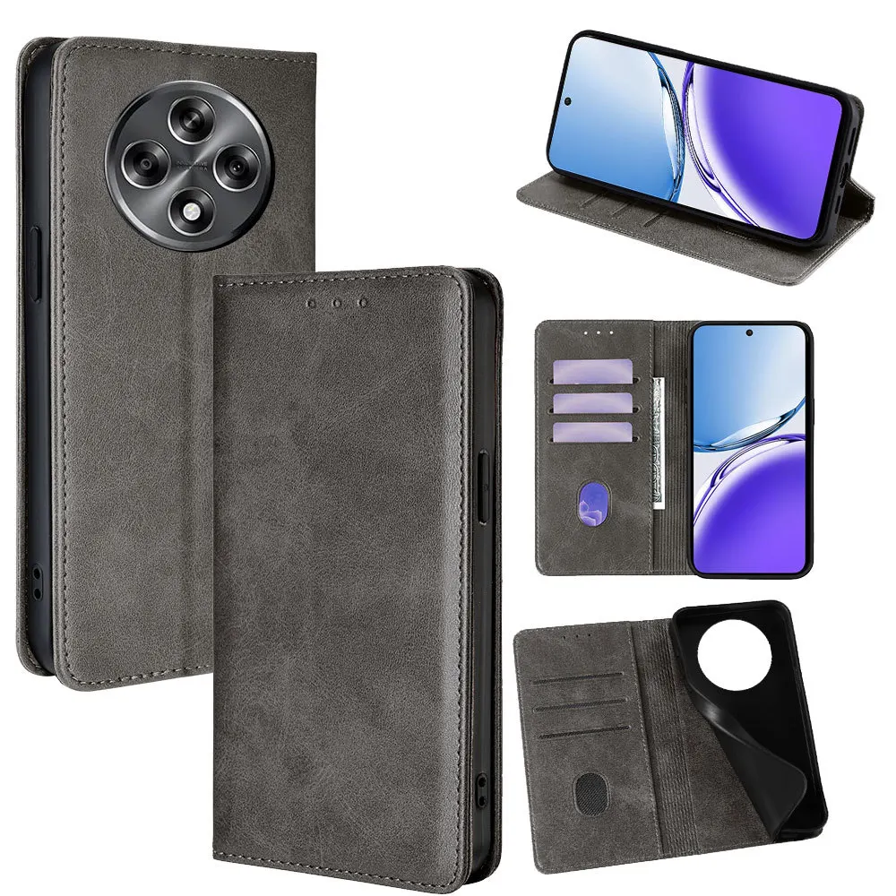 Classic Leather Flip Case for Xiaomi Poco X7 Pro X6 Neo X5 X4 GT X3 NFC Magnetic Closed 3 Cards Anti Drop Mobile Phone Cover