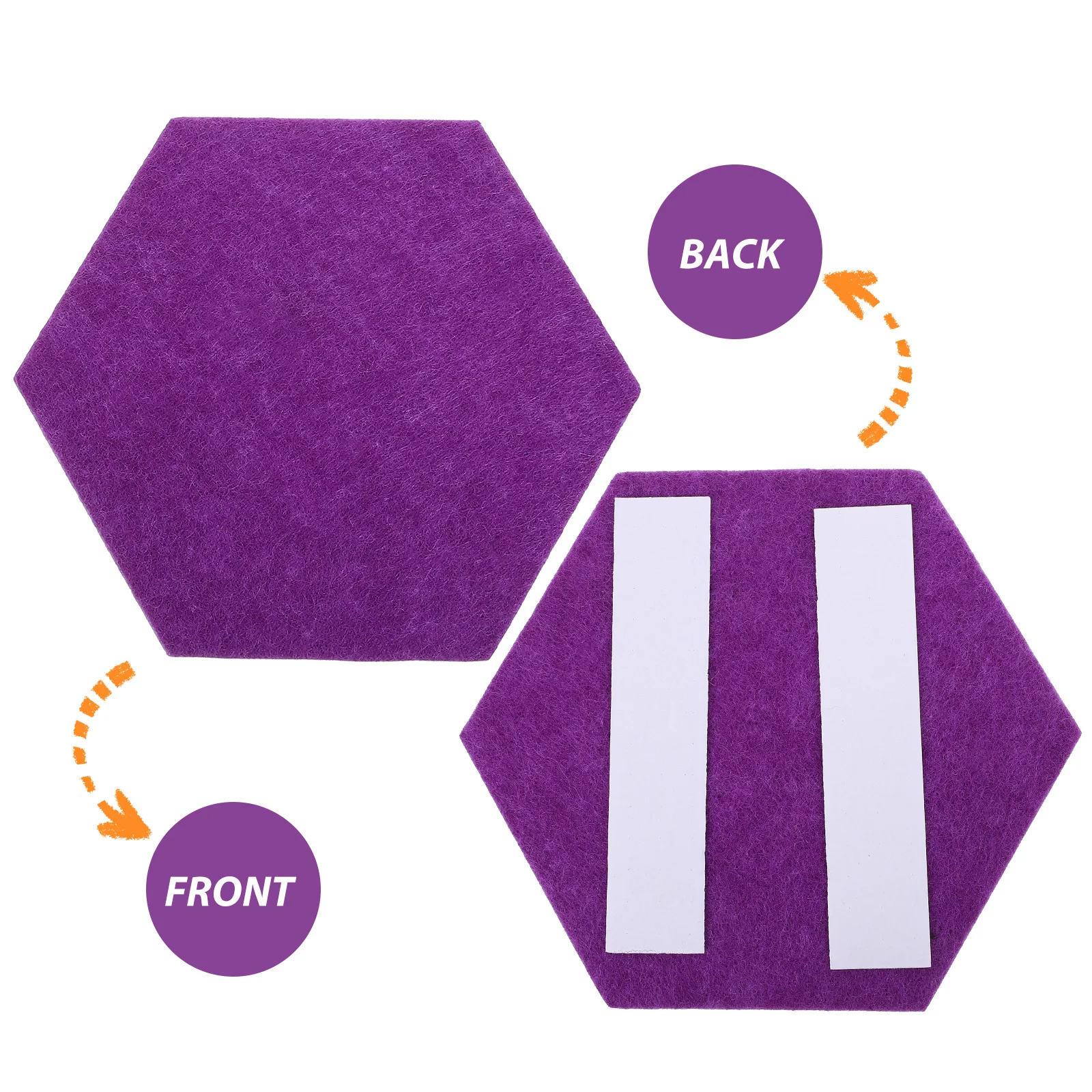 

10Pcs Hexagon Felt Bulletin Board Self Adhesive Wall Tiles Memo Boards for Office Classroom Home Decor Felt Pin Board Stickers