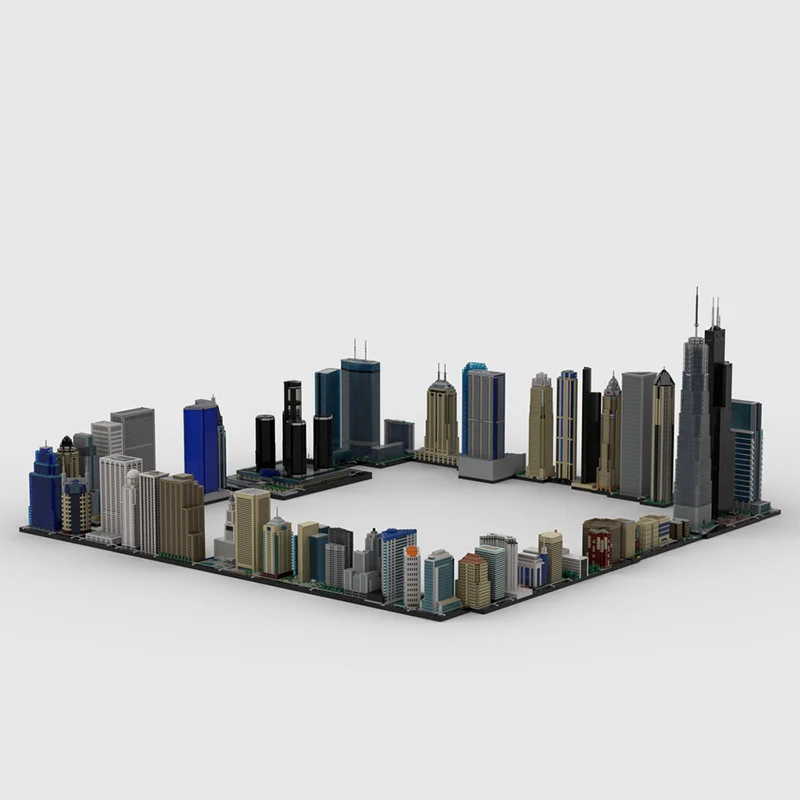103737pcs MOC The 50 Architecture Model Toy Building Blocks Construction Christmas Gift Creative Brick Idea Birthday Education