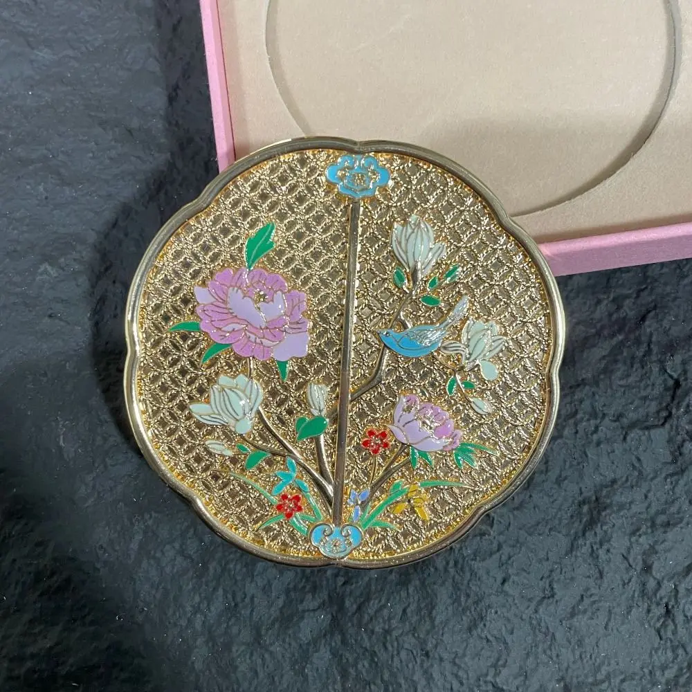 Retro Vintage Chinese Style Mirror 3D Flower Tassel Handle Makeup Mirror Exquisite Makeup Tool Round Vanity Mirror Makeup