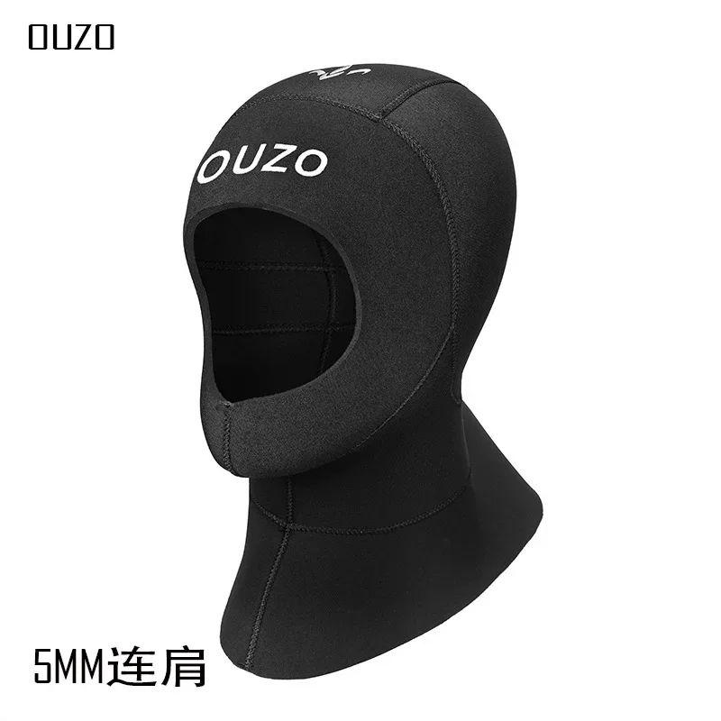 

5Mm Shoulder Diving Head Cover Thickened Diving Cap Cold and Warm Snorkeling Surfing Winter Swimming Cap