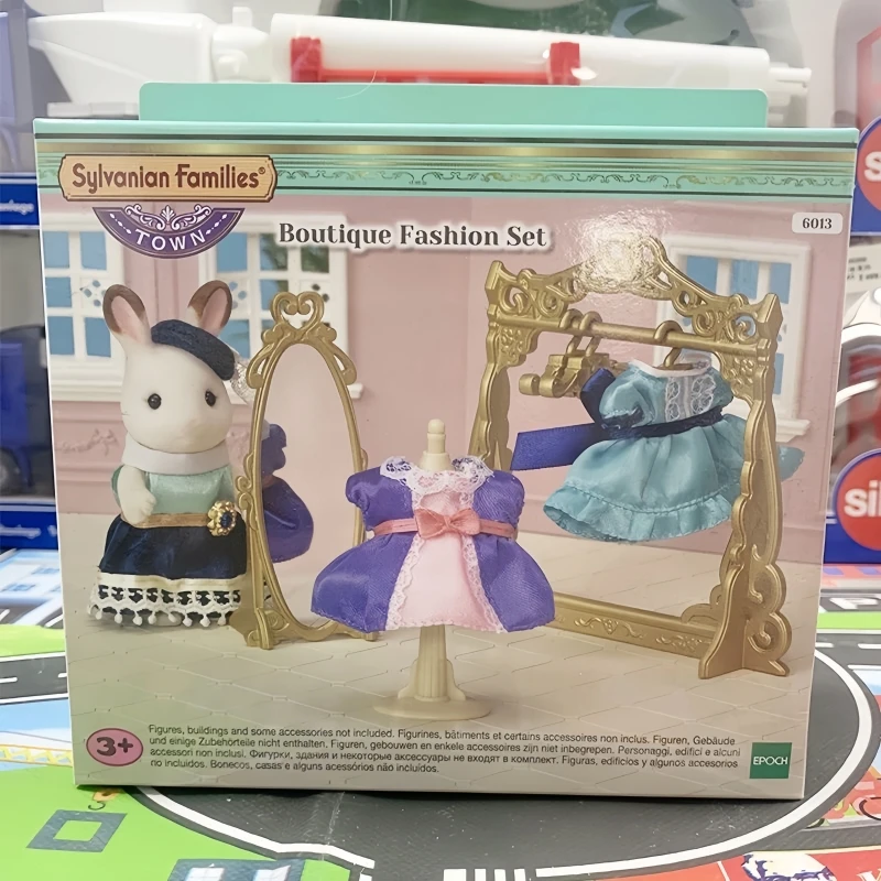 Figuras de Anime de Sylvanian family, conjunto de moda de Boutique, armario de conejito, conjunto de vestido, regalo de cumpleaños y Navidad, gran oferta, novedad