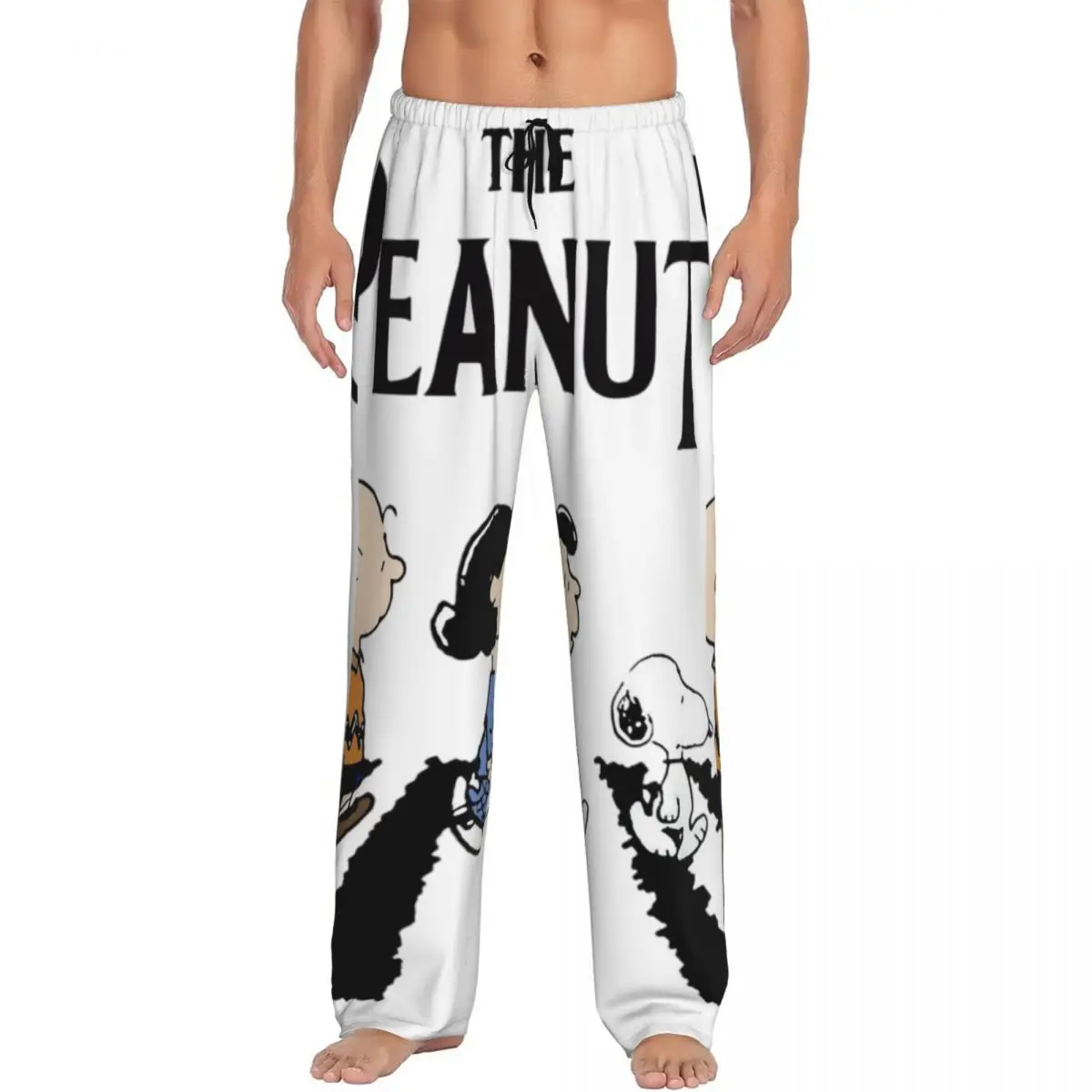 

Custom Manga Snoopy Woodstock Cartoon Dog Pajama Pants Sleepwear Men Elastic Waistband Sleep Lounge Bottoms with Pockets