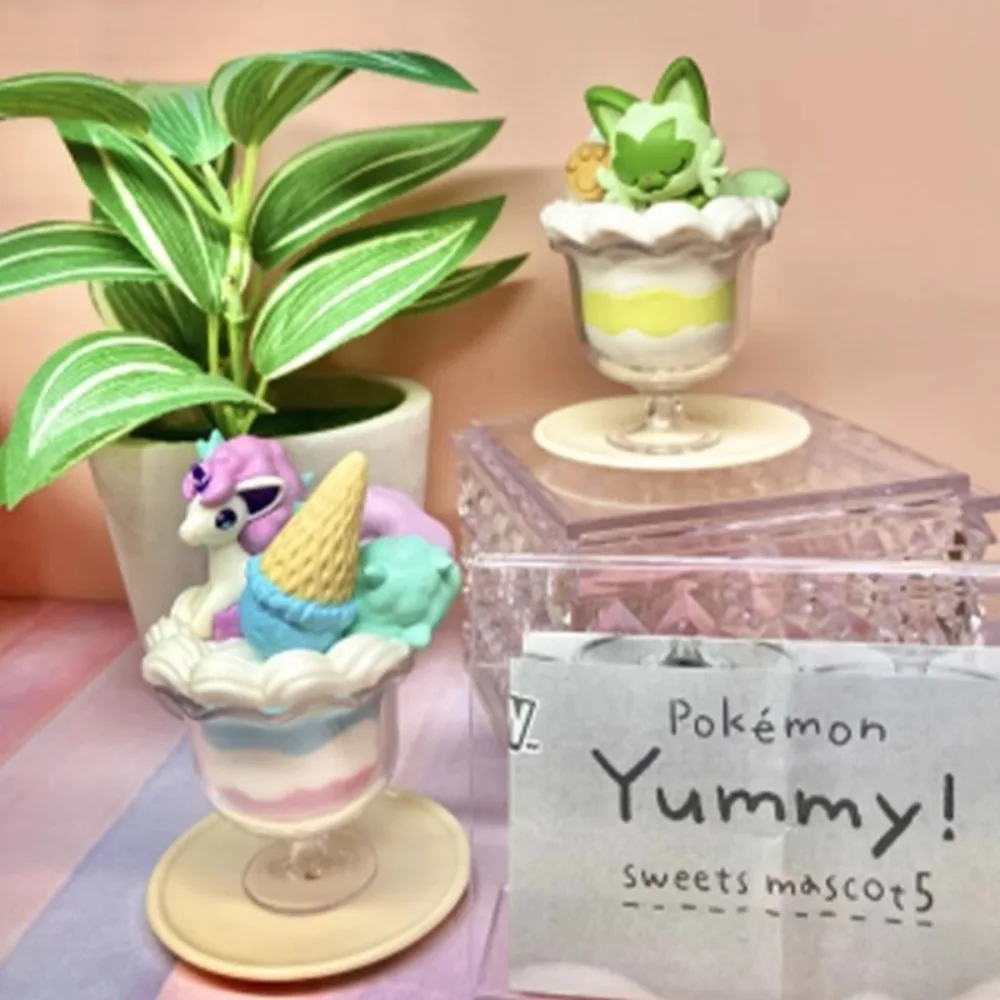 Pokemon Yummy Sweets Mascot Blind Box Mini Figure Sprigatito Ponyta Kawaii Desk Ornament Collectible Toy Surprise Gift view 2