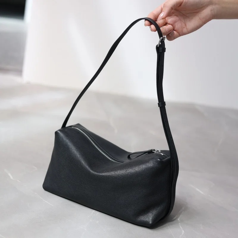 Women Genuine Leather Light Weight Crossbody Bags Soft Zipper Single Shouder Bag Adjustbale Shoulder Strap Luxury Design