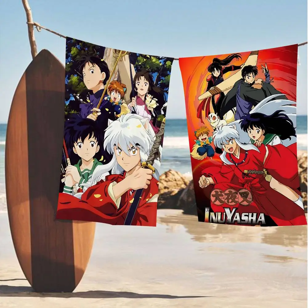 Anime I-Inuyasha Microfiber Blanket Quick Drying Beach Towels Oversized Printing Super Absorbent Pool Towel Blanket