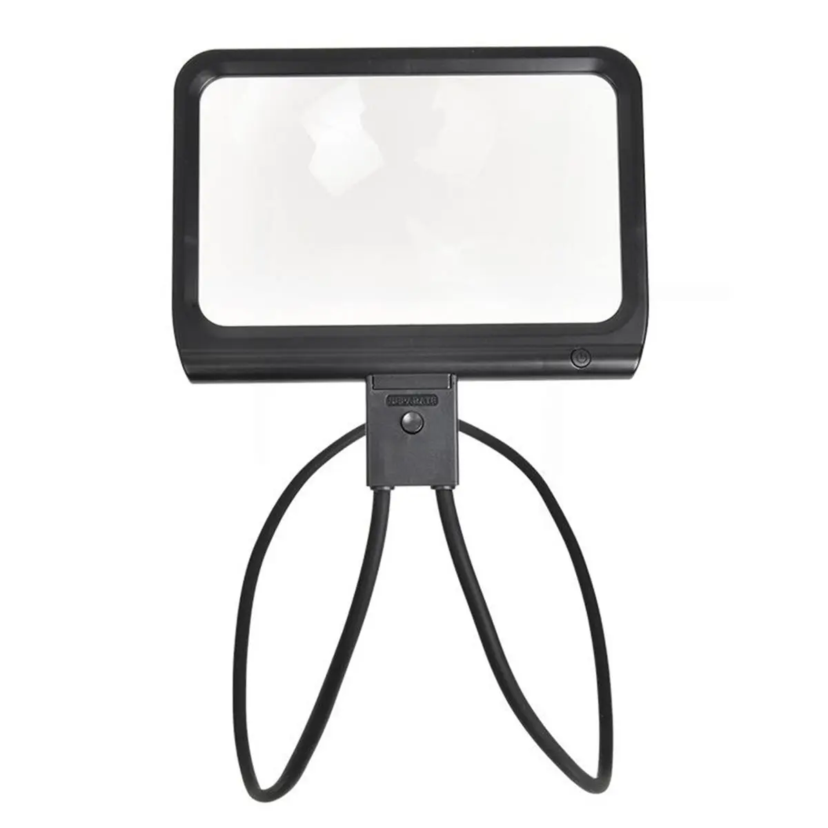 Hanging Neck Type Hand-Held Stand for Reading and Reading Newspapers for Elderly, Hand-Held Desktop Large Screen, W/LED