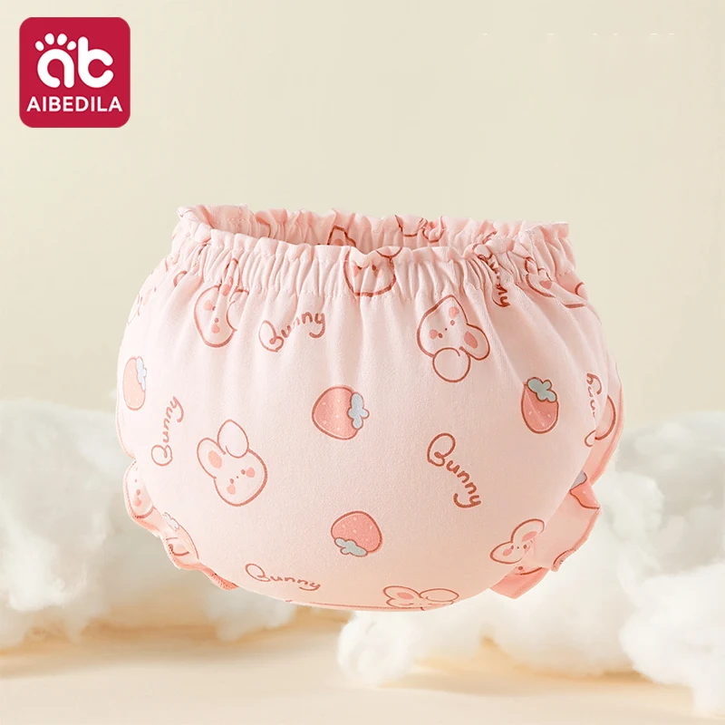 AIBEDILA 100% Cotton Baby Girls Briefs Comfortable Kids Panties for Little Medium Big Girls Underwear Pack of 6